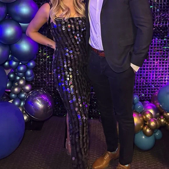 Lulus Black Sequin Maxi Dress - Picture 13 of 13